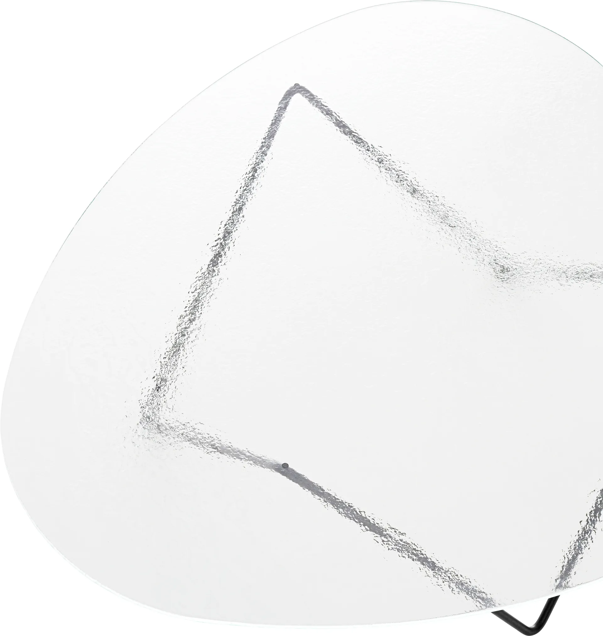 Pedrera sohvapöytä, Musta semimatta‑rakenne lasi kirkas GUBI