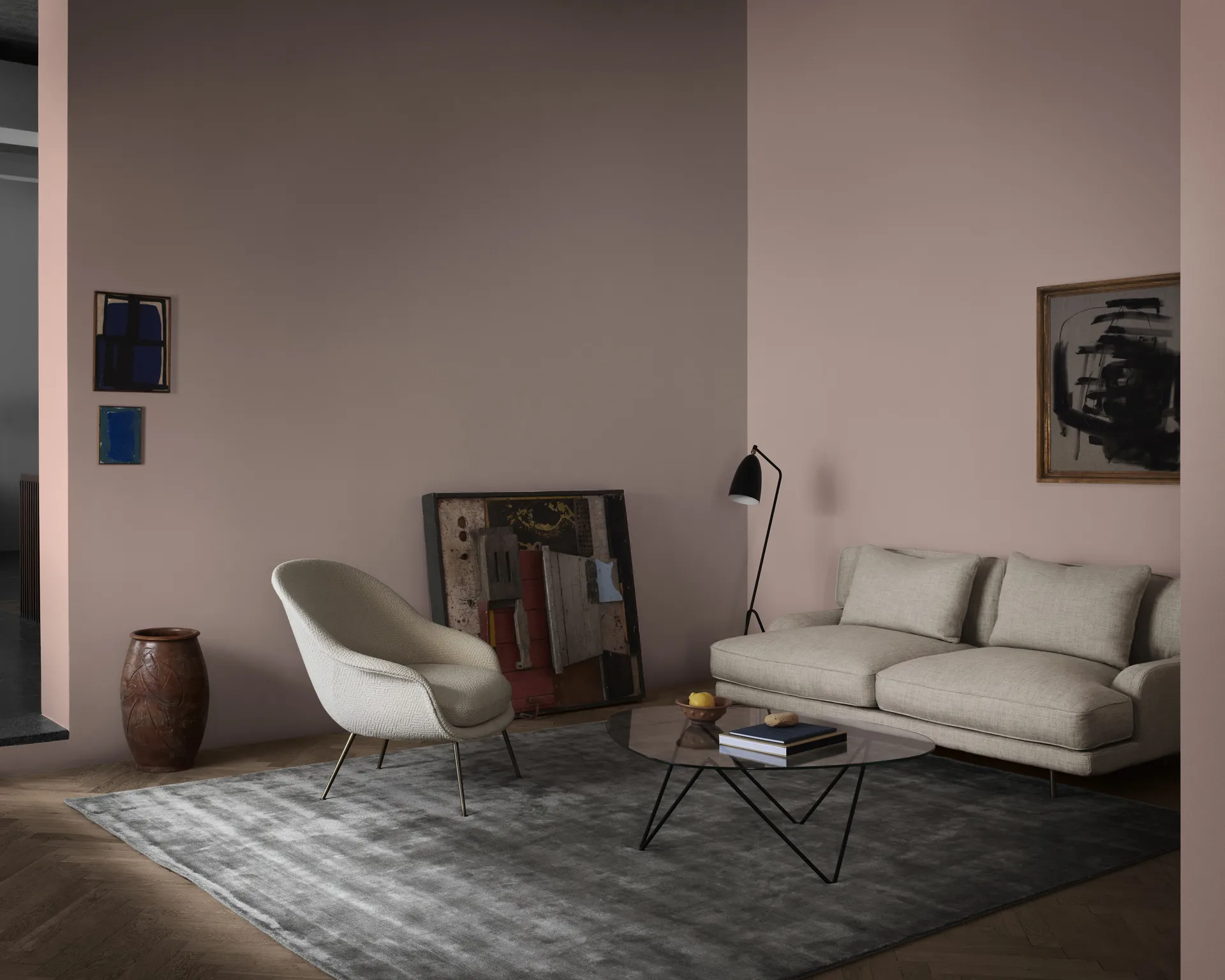 Pedrera sohvapöytä, mustat jalat GUBI