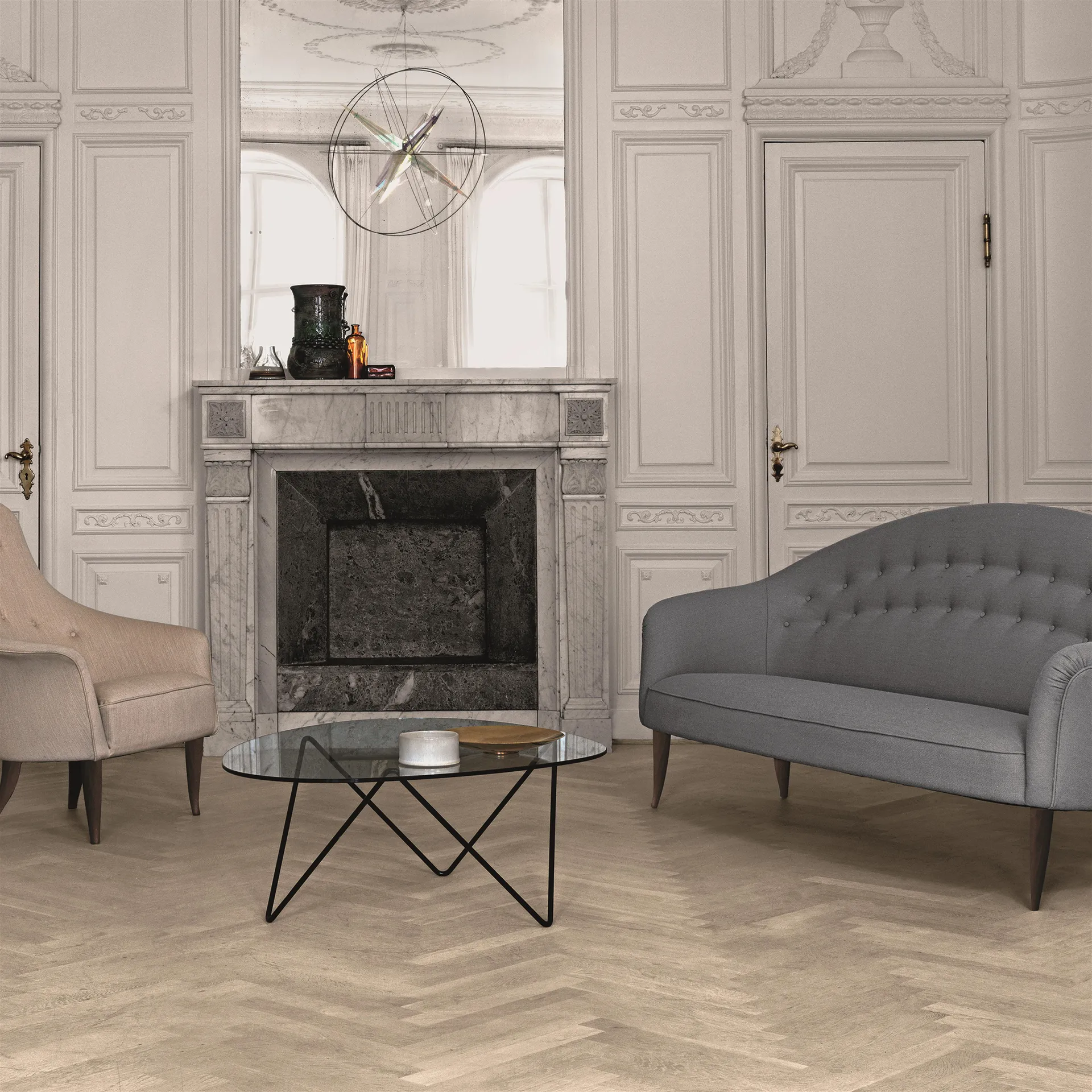 Pedrera sohvapöytä, mustat jalat GUBI