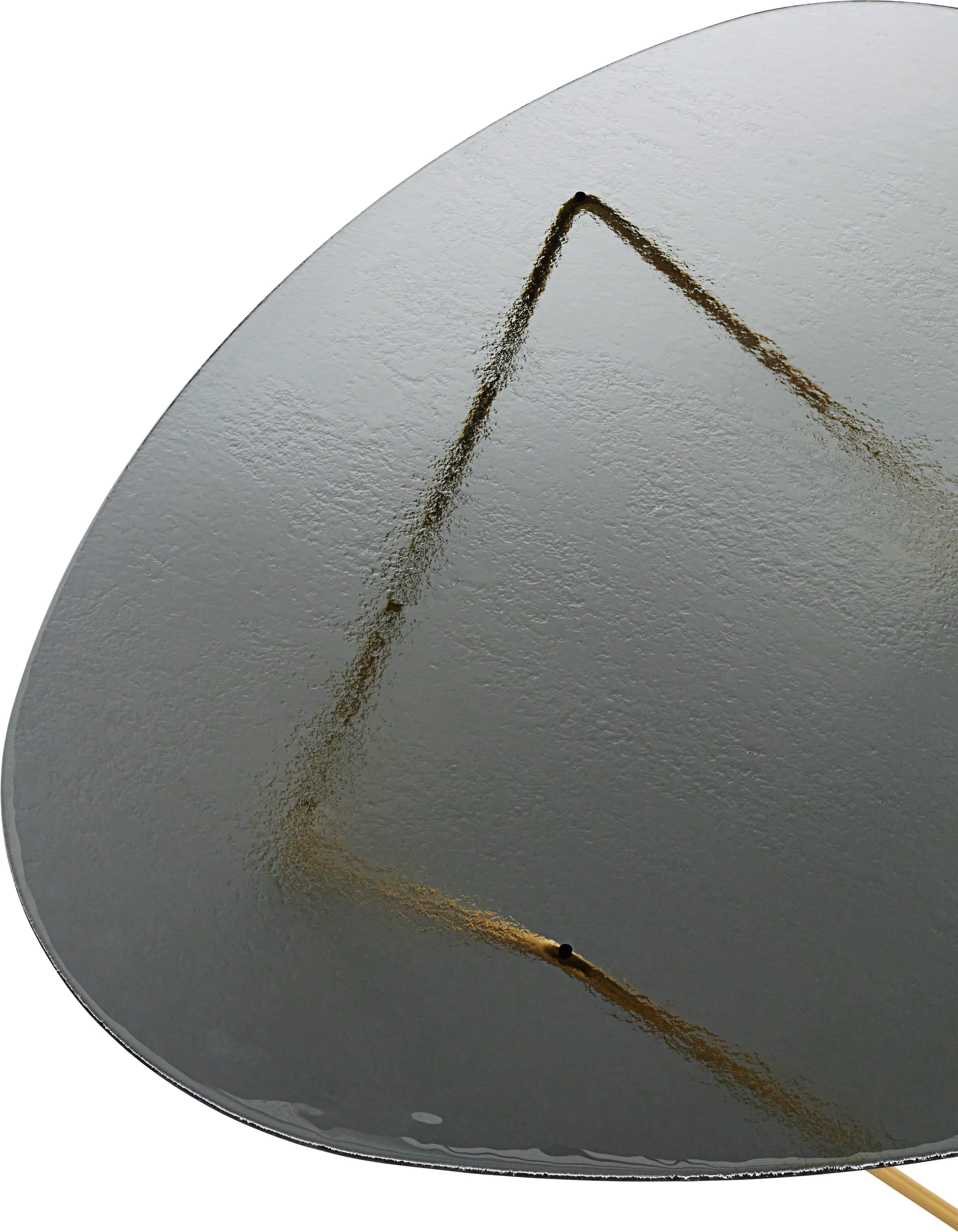 Pedrera sohvapöytä, Puolihimmeä messinki rakenne-lasi smoke GUBI