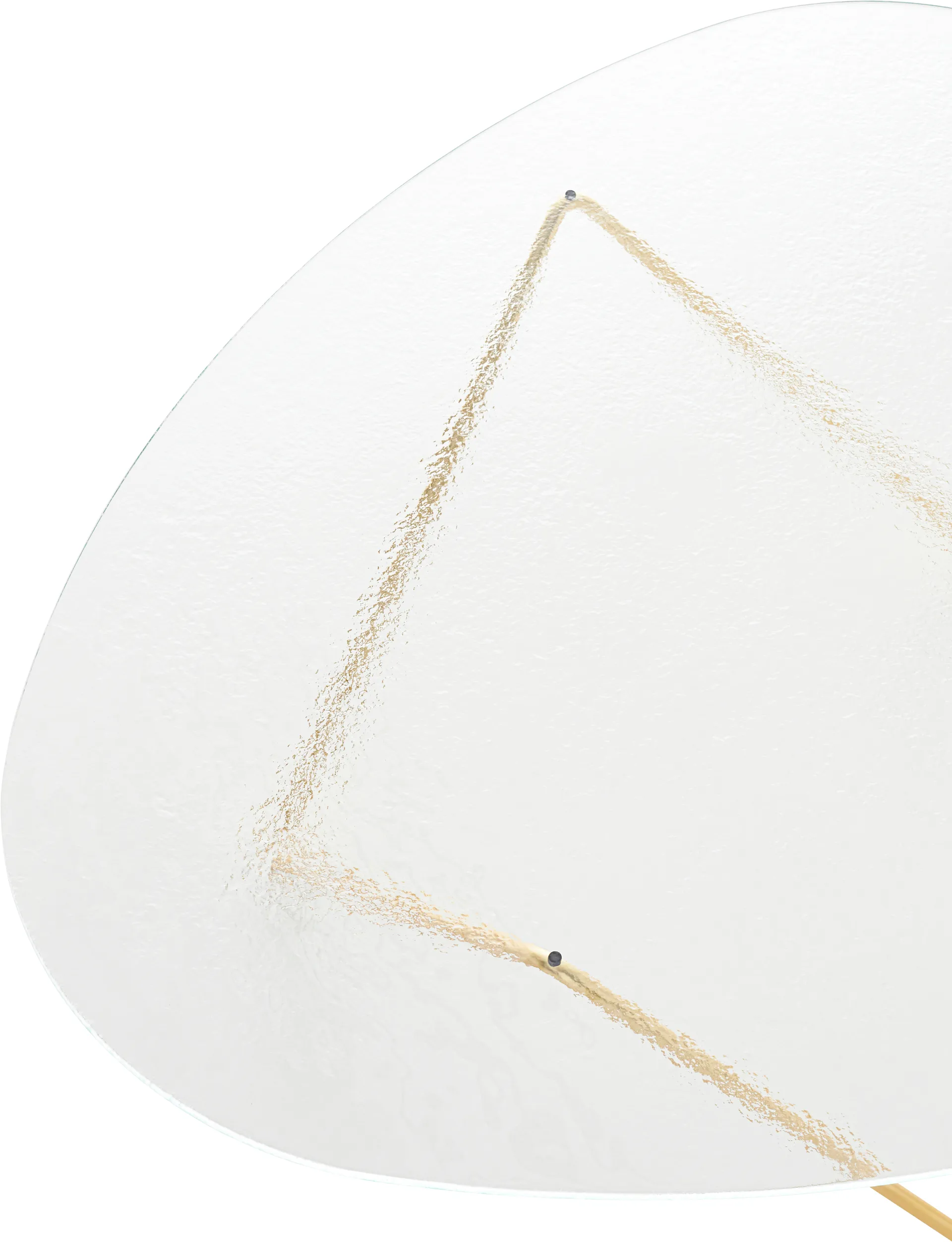 Pedrera sohvapöytä, Puolikiiltävä messinki rakenne­lasi kirkas GUBI