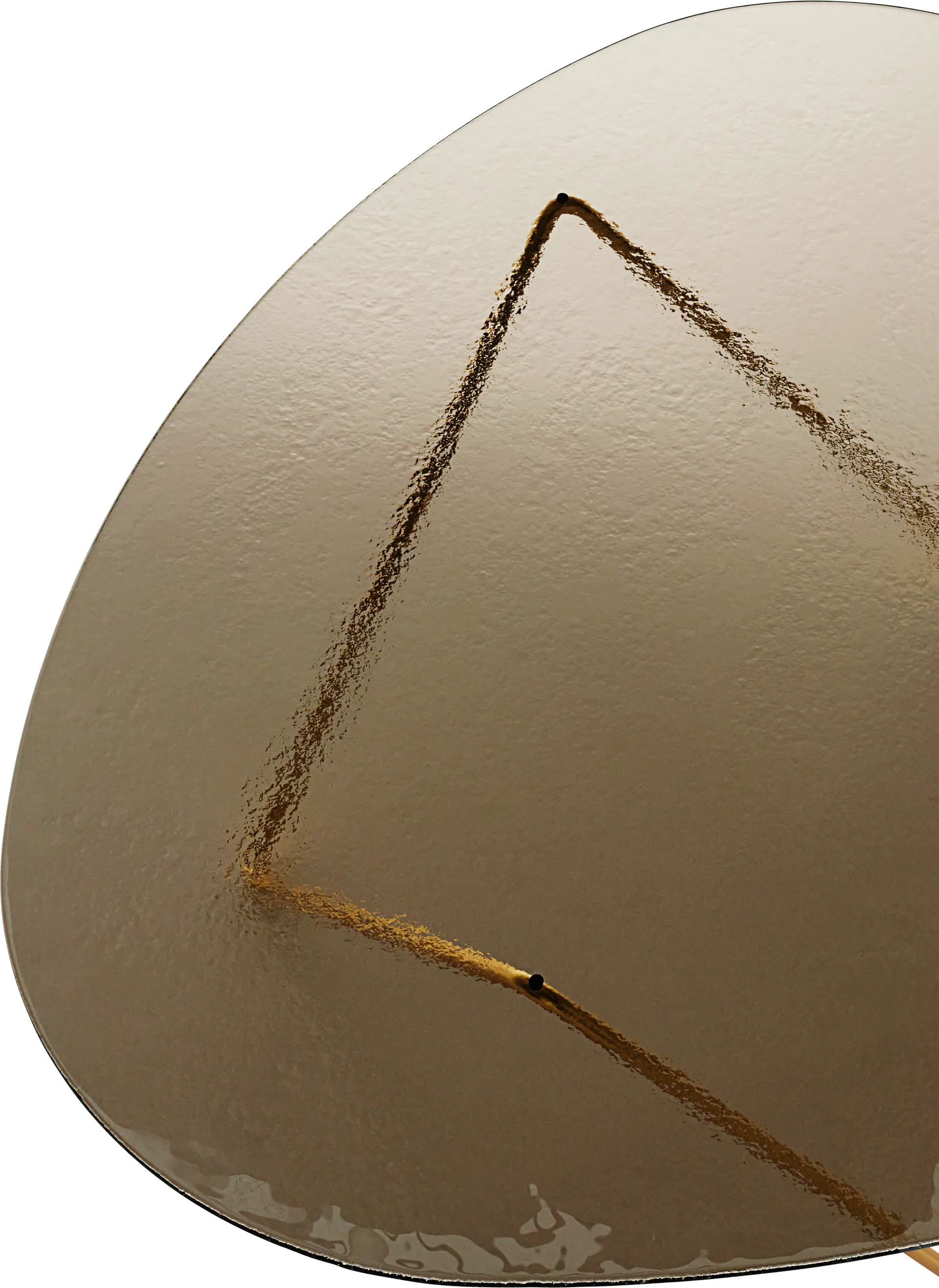 Pedrera sohvapöytä, Puolikiiltävä messinki rakenne­lasi pronssi GUBI