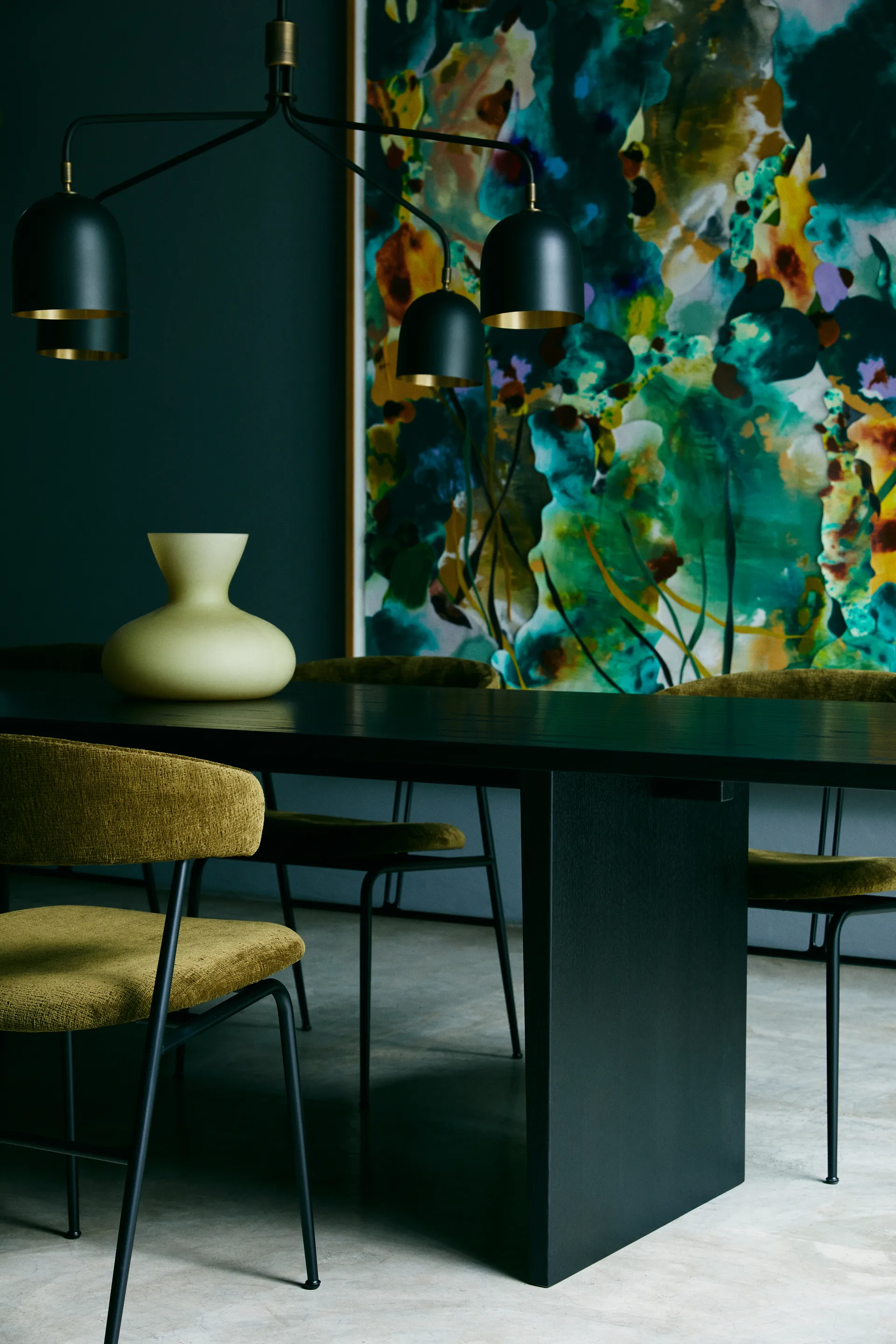 Private ruokapöytä 100 x 260 cm, Ruskea-mustaksi petsattu tammi GUBI