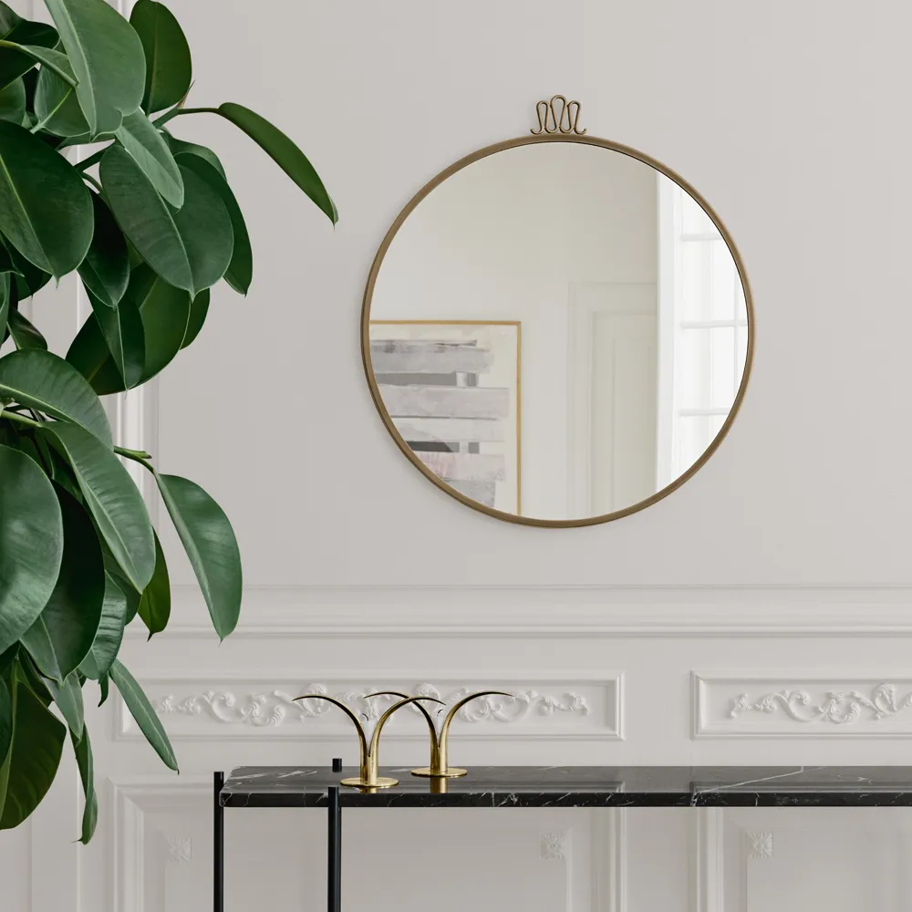 Randaccio peili, Antique brass, keskikokoinen GUBI