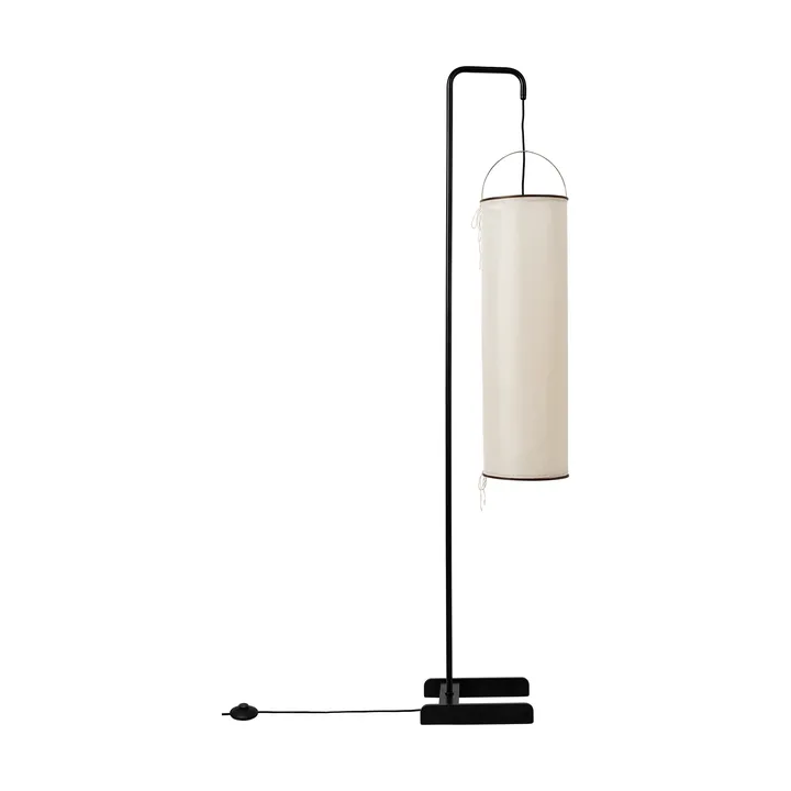 Silk Lantern lattiavalaisin - Natural white silk-semi matt musta, 163 cm - GUBI