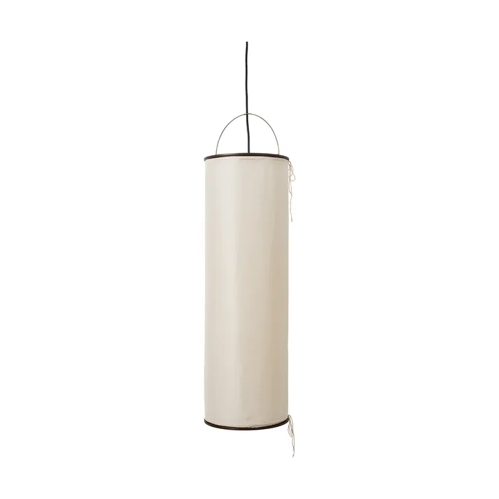 Silk Lantern riippuvalaisin - Natural white silk-semi matt musta - GUBI