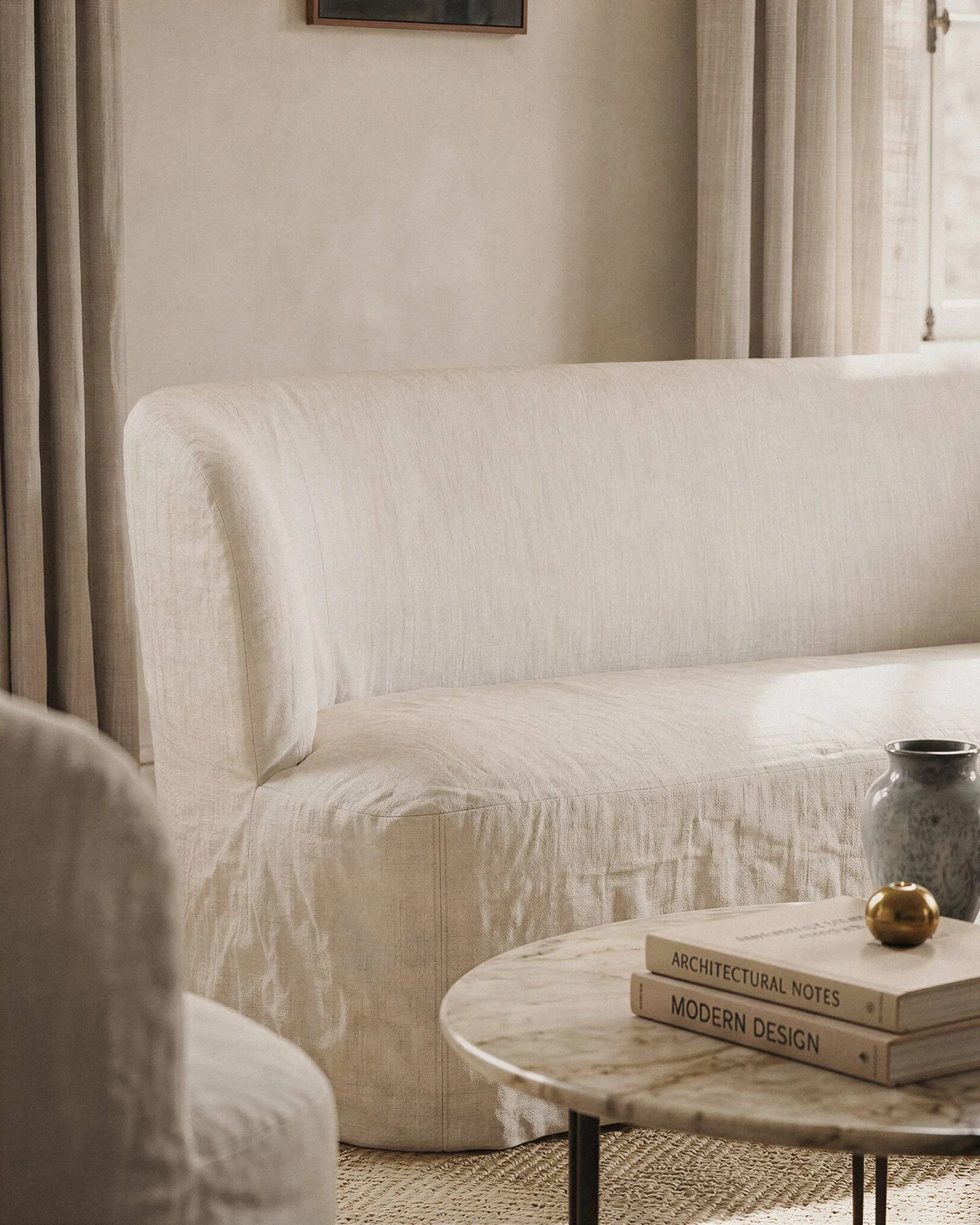 Stay Slipcover sohva, Linen 0023, 150x70 cm, 2-istuttava GUBI