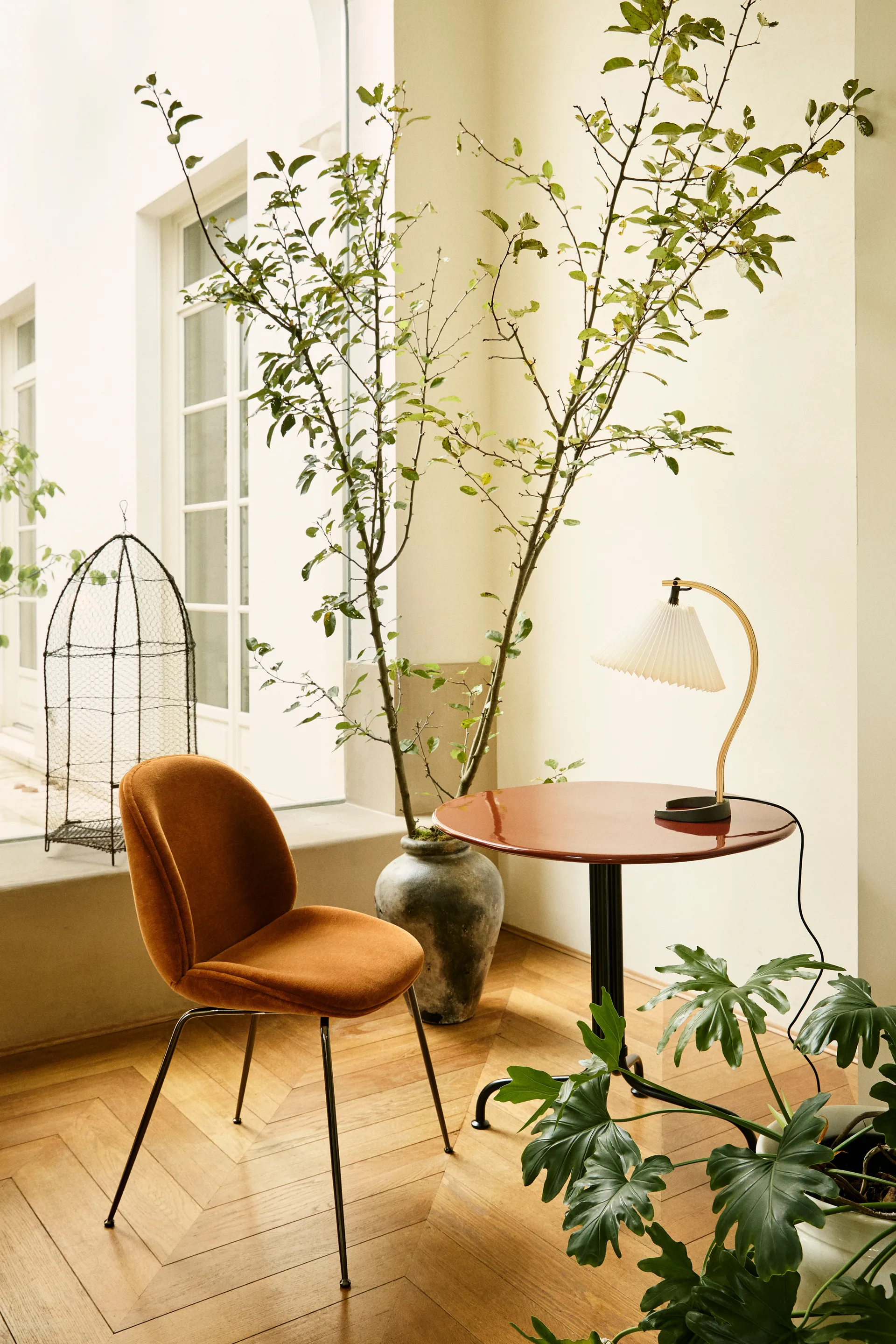 Timberline pöytälamppu, Oak-birch-white GUBI