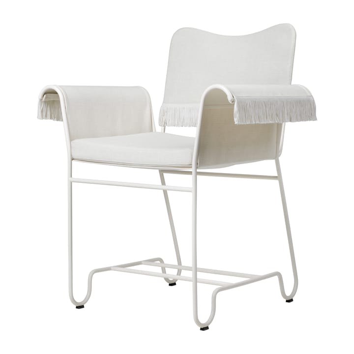 Tropique käsinojallinen tuoli hapsuilla - White semi matt-Leslie 06 - Gubi