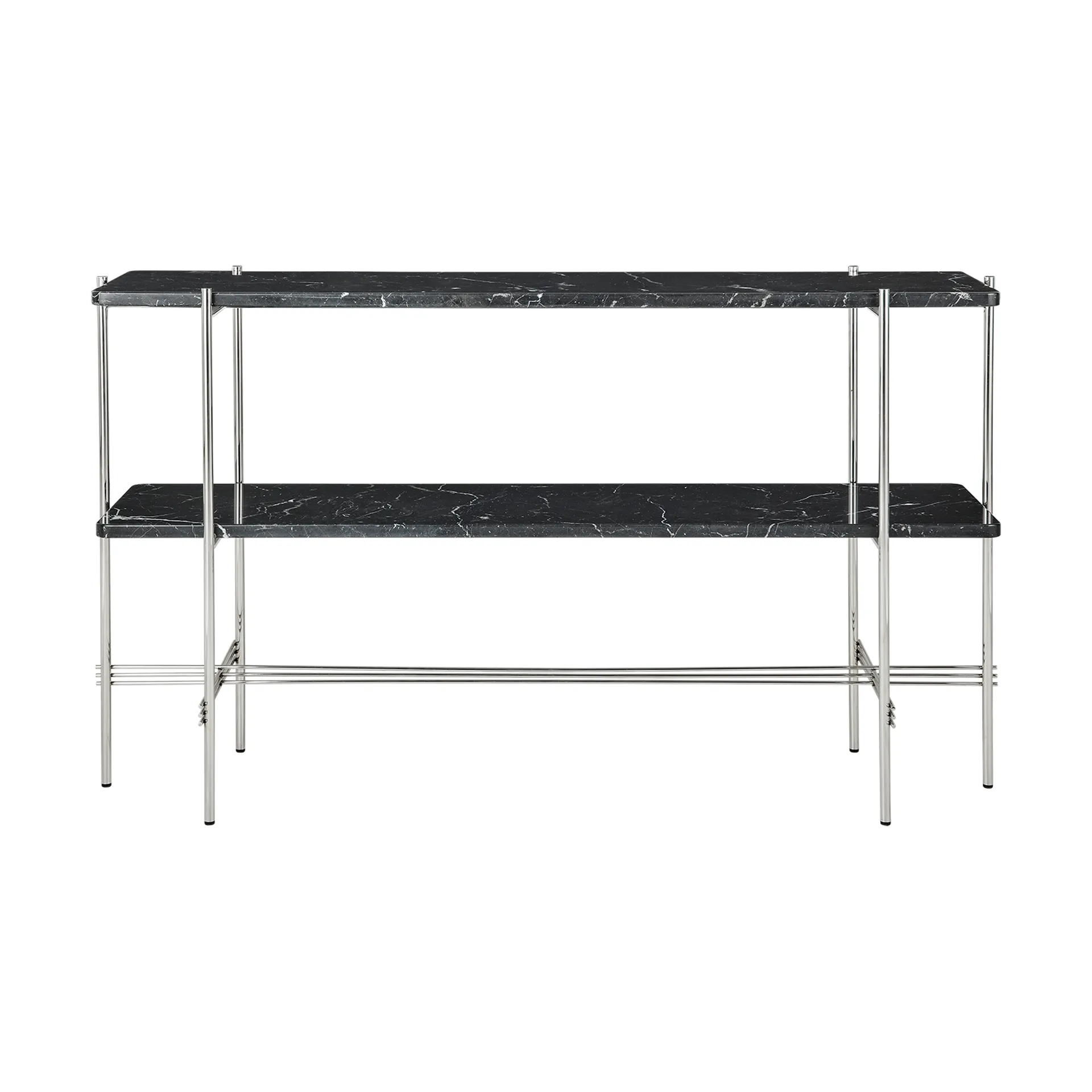 TS Console pöytä 120x30x72 cm, Black marquina marble-teräs GUBI