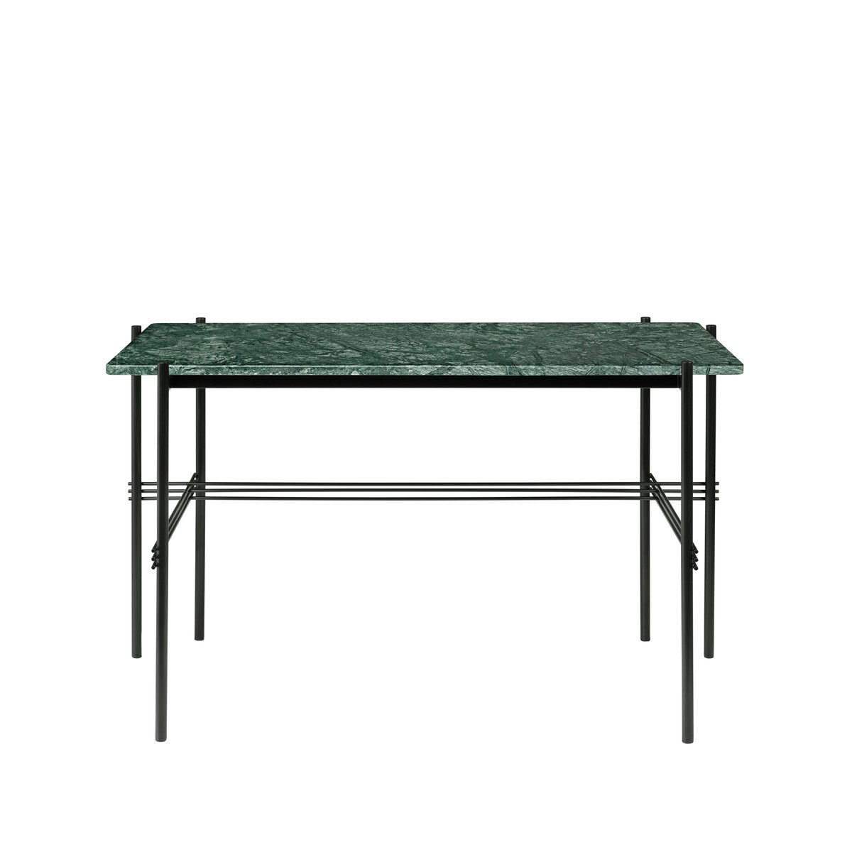 Gubi TS Desk -kirjoituspöytä Vihreä marmori-mustaksi maalattu teräs