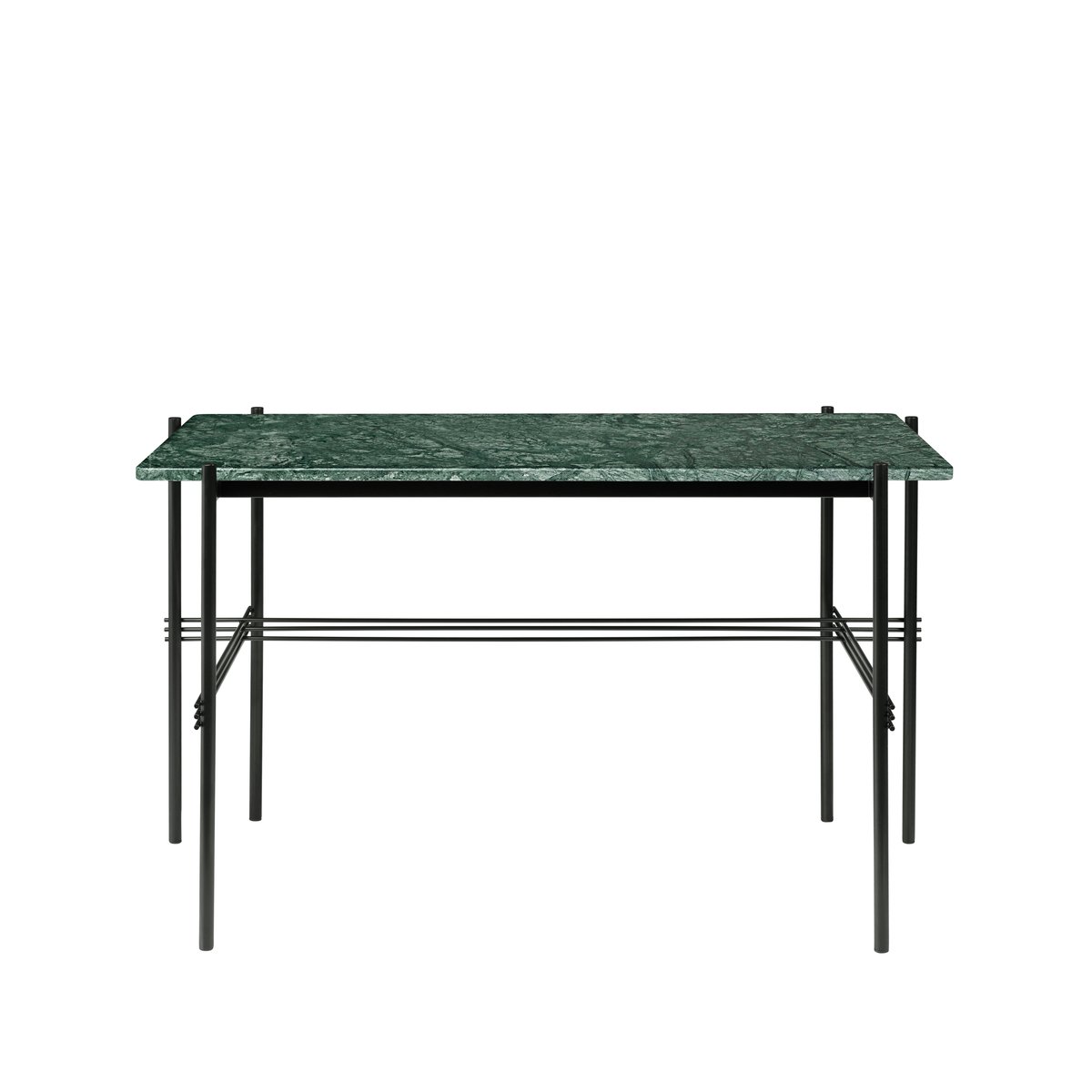 GUBI TS Desk -kirjoituspöytä Vihreä marmori-mustaksi maalattu teräs