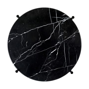 TS sivupöytä kiillotettu teräs Ø 40 - Black marquina marble - GUBI