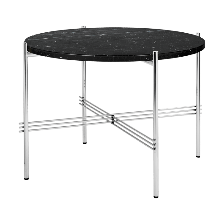 TS sohvapöytä kiillotettu teräs Ø 55 - Black marquina marble - GUBI