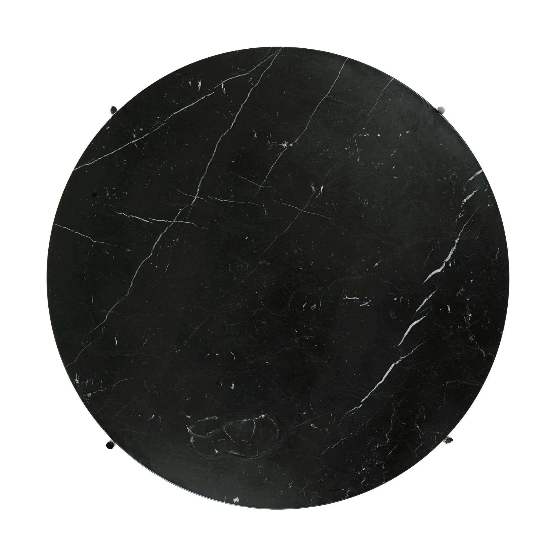 TS sohvapöytä kiillotettu teräs Ø 80, Black marquina marble GUBI