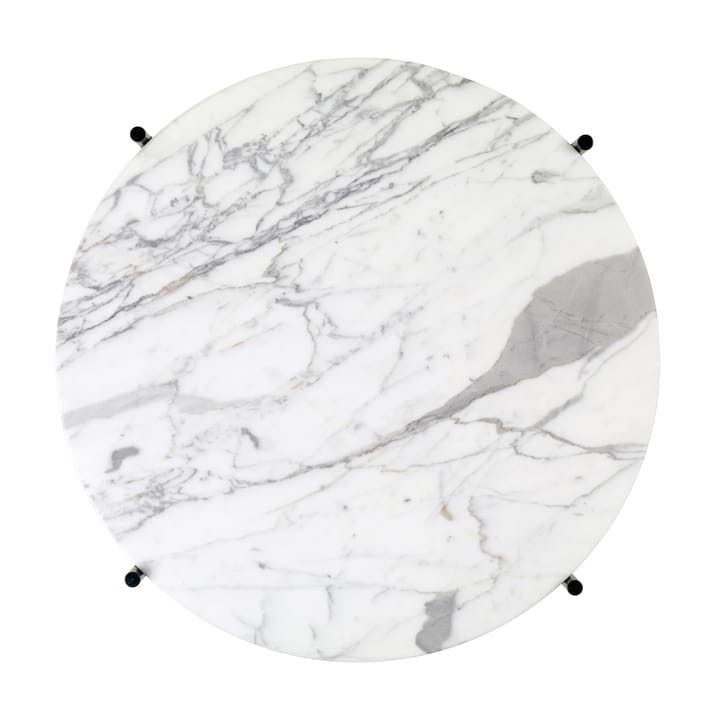 TS sohvapöytä  mustat jalat Ø 55 cm - valkoinen marmori - GUBI