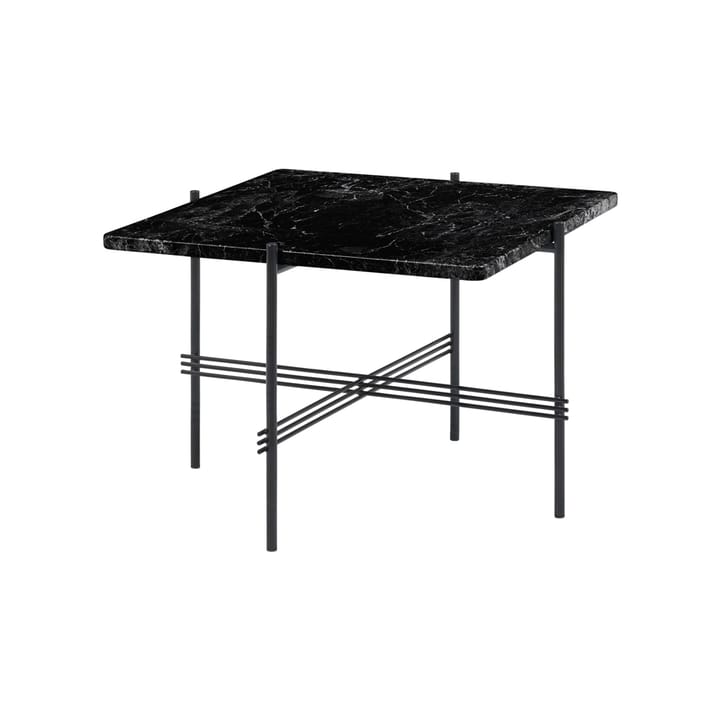 TS Square -sohvapöytä - Black marquina marble, 55 x 55 cm, musta runko - GUBI