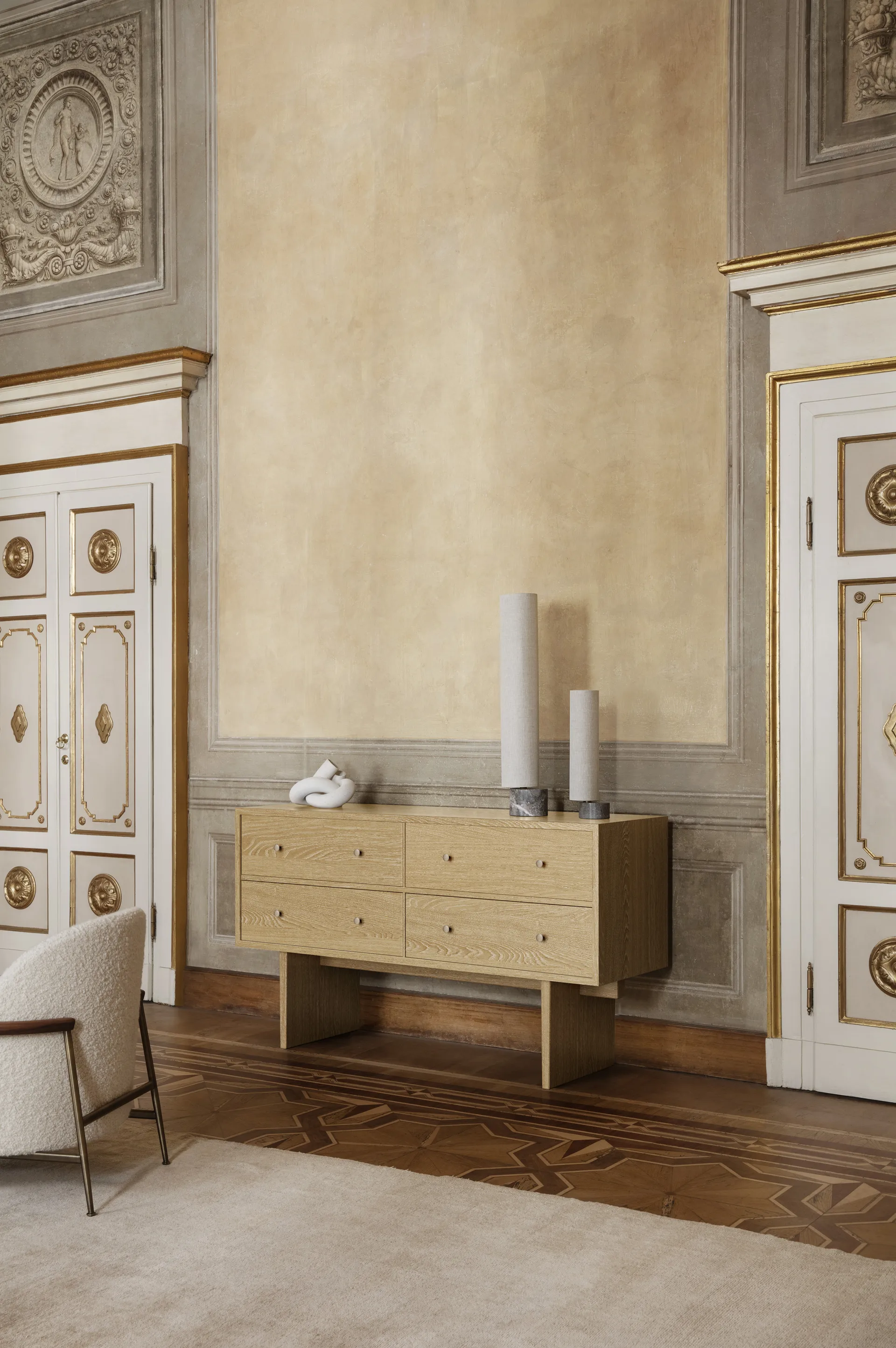 Unbound lattiavalaisin 80 cm, Canvas-harmaa marmori GUBI