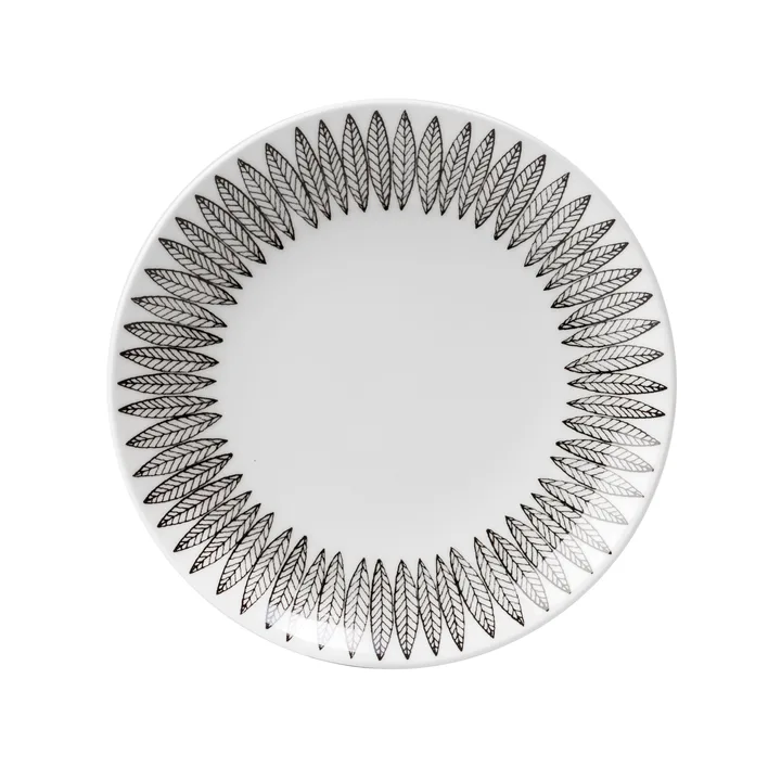 Svart Salix lautanen - Ø 18 cm - Gustafsbergs Porslinsfabrik