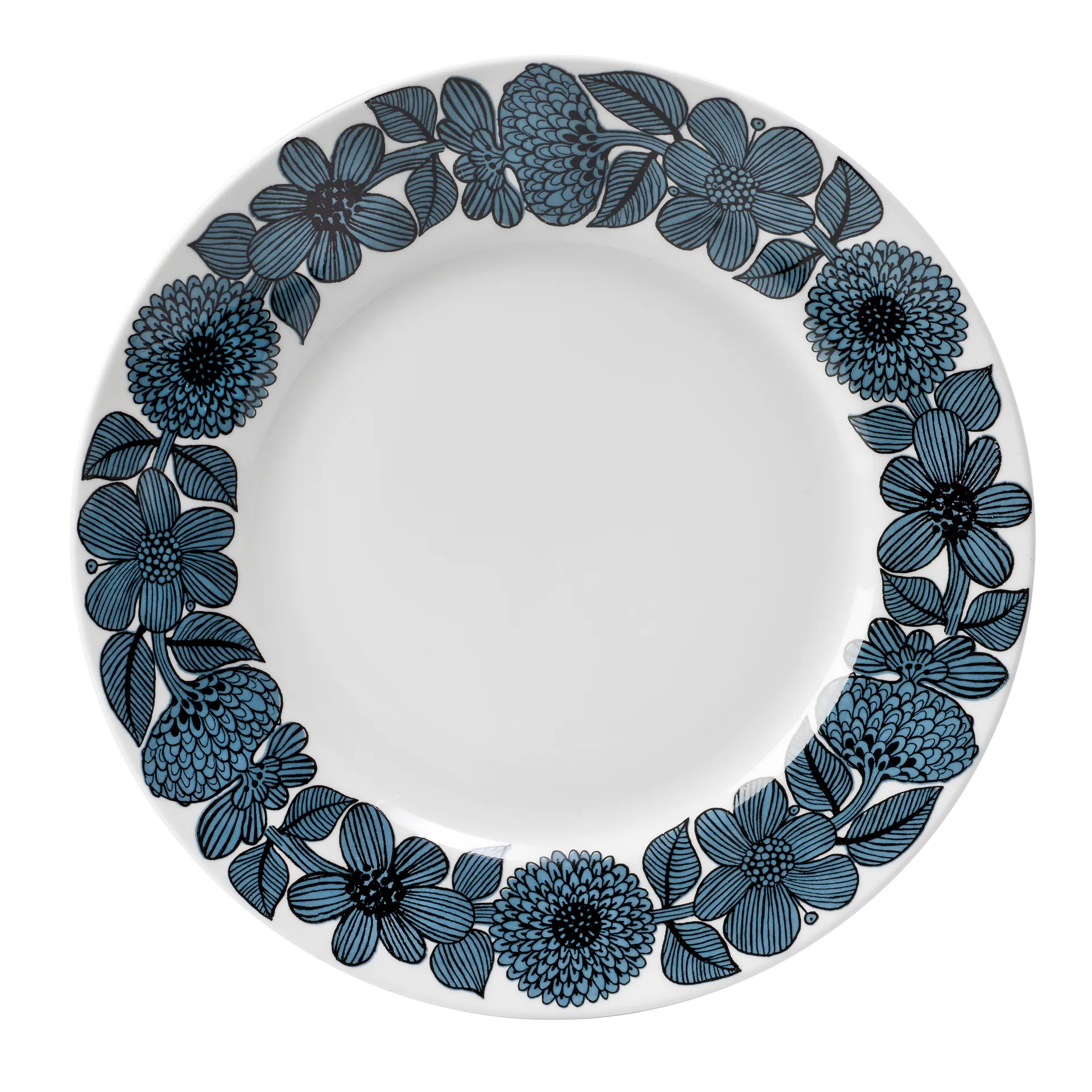 Blå Aster lautanen, Ø 28 cm Gustavsbergs Porslinsfabrik
