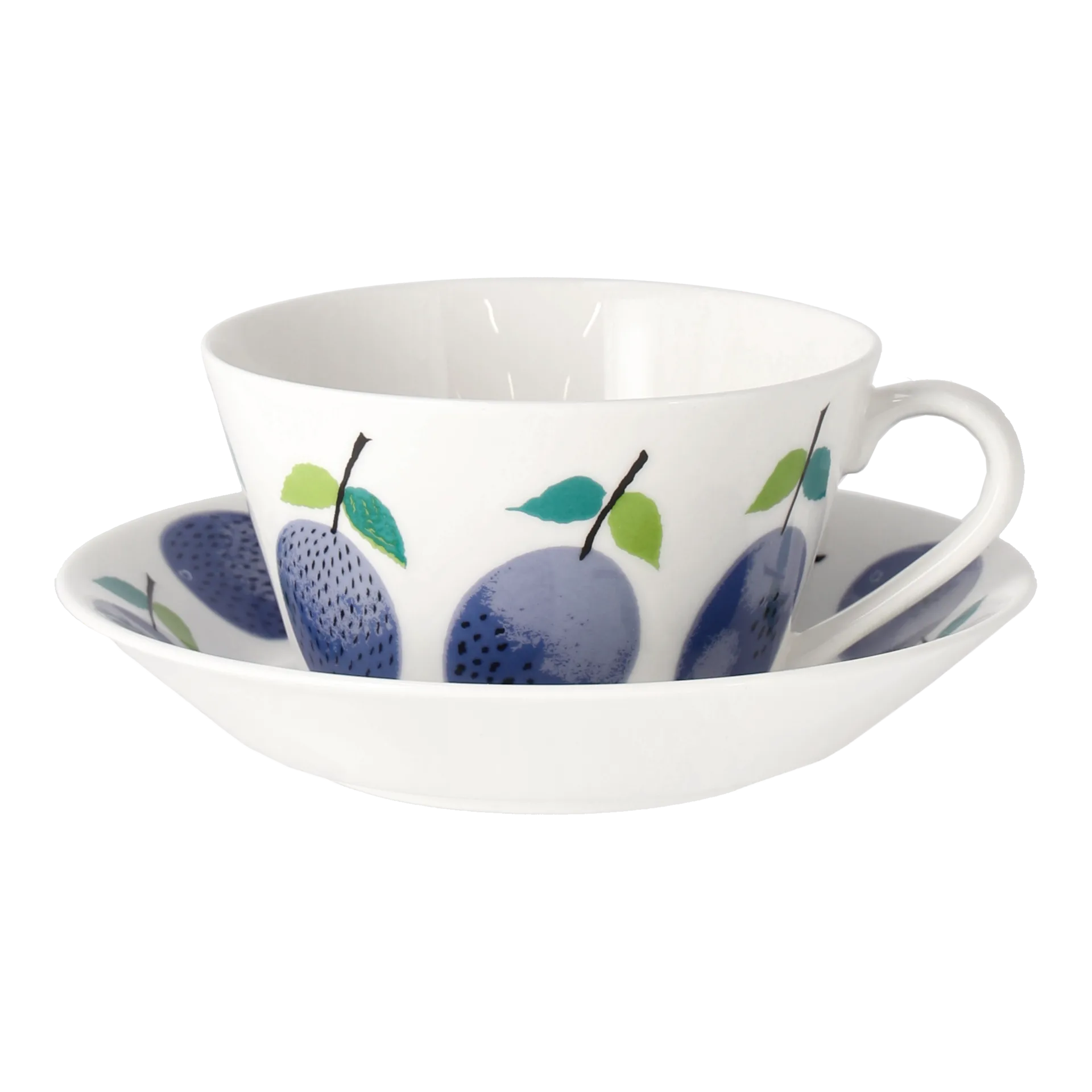 Prunus teekuppi alustalla Ø15,3 cm, 25 cl Gustavsbergs Porslinsfabrik