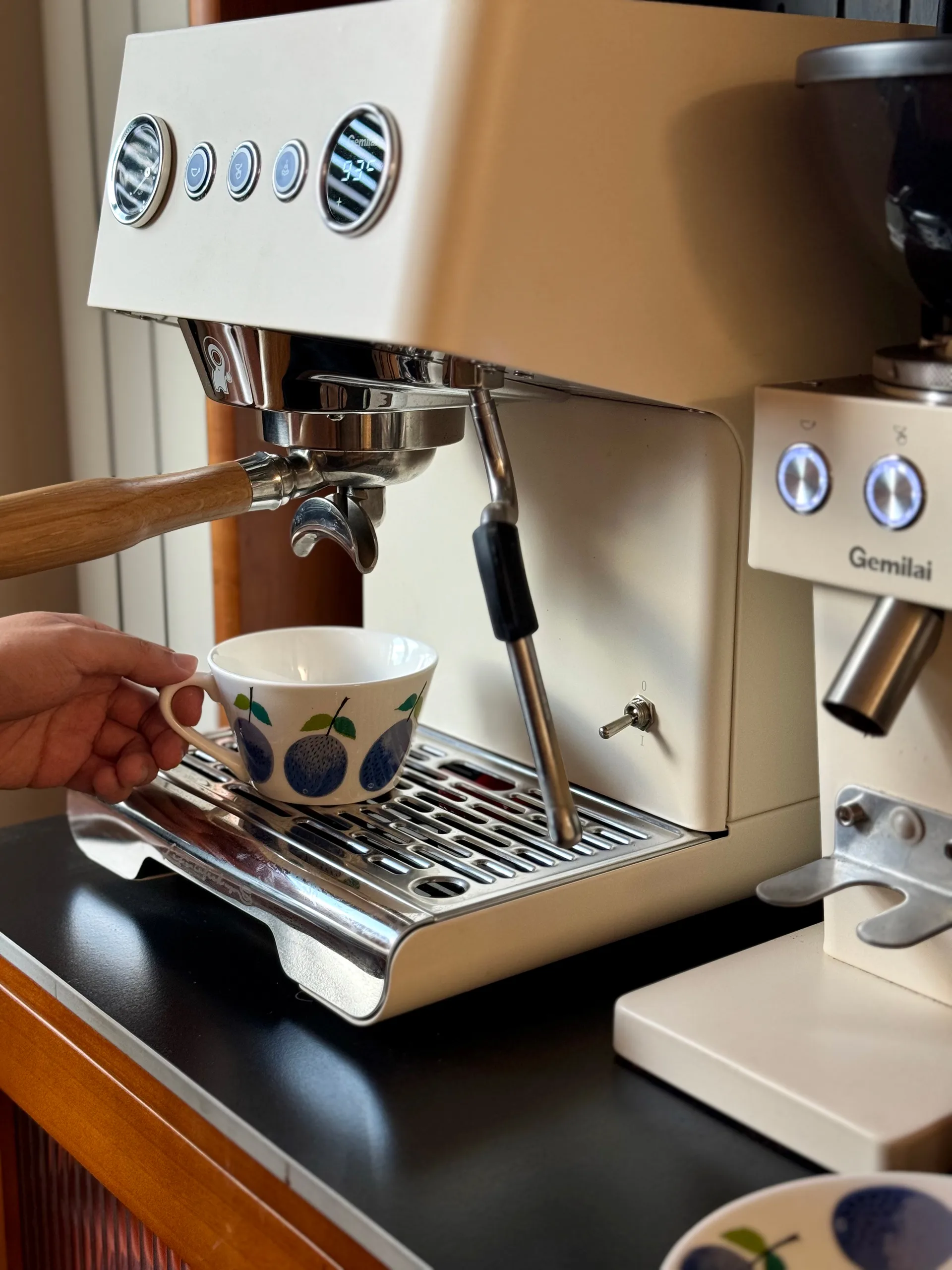 Prunus teekuppi alustalla Ø15,3 cm, 25 cl Gustavsbergs Porslinsfabrik