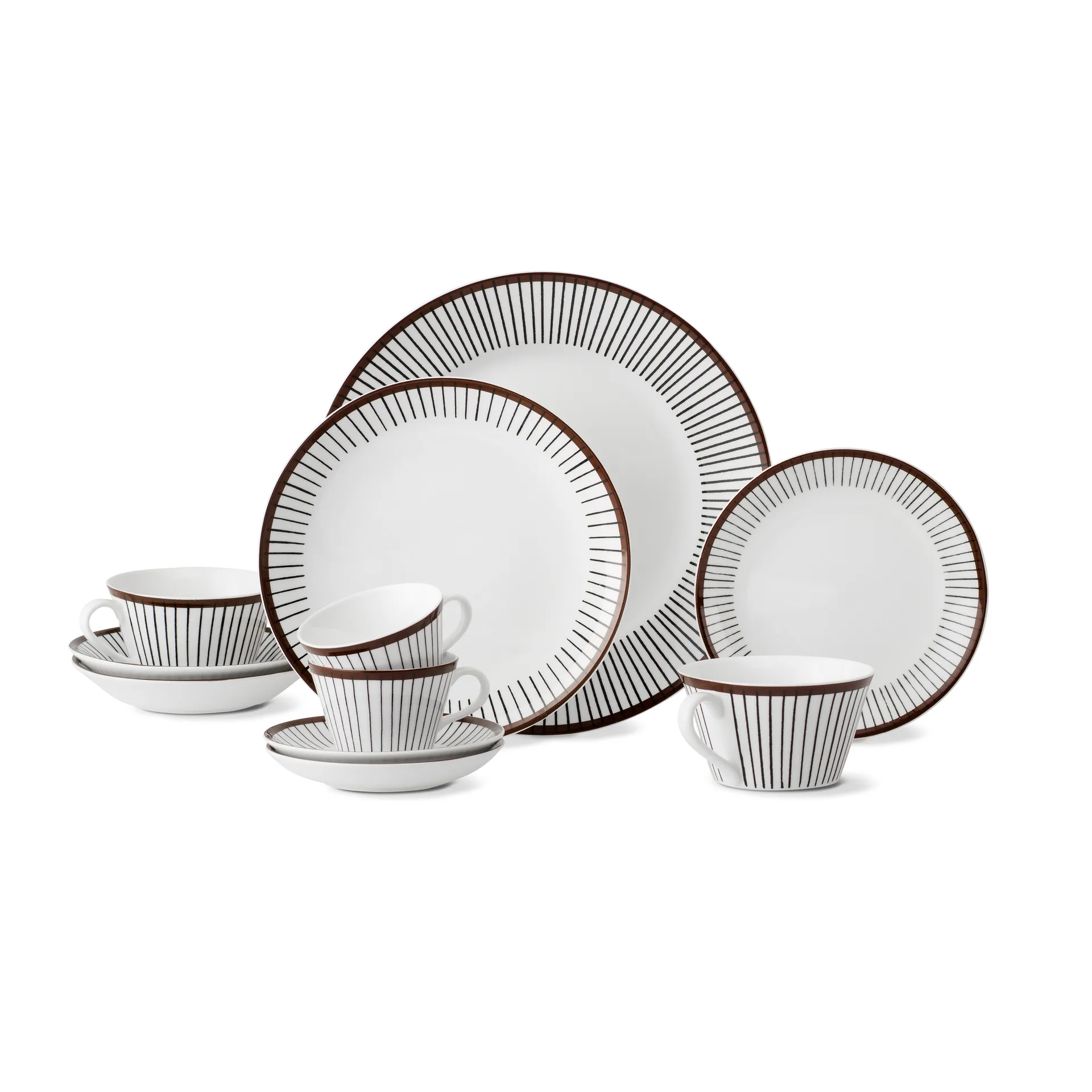 Ribb kahvikuppi ja aluslautanen, kuppi ja aluslautanen Gustavsbergs Porslinsfabrik