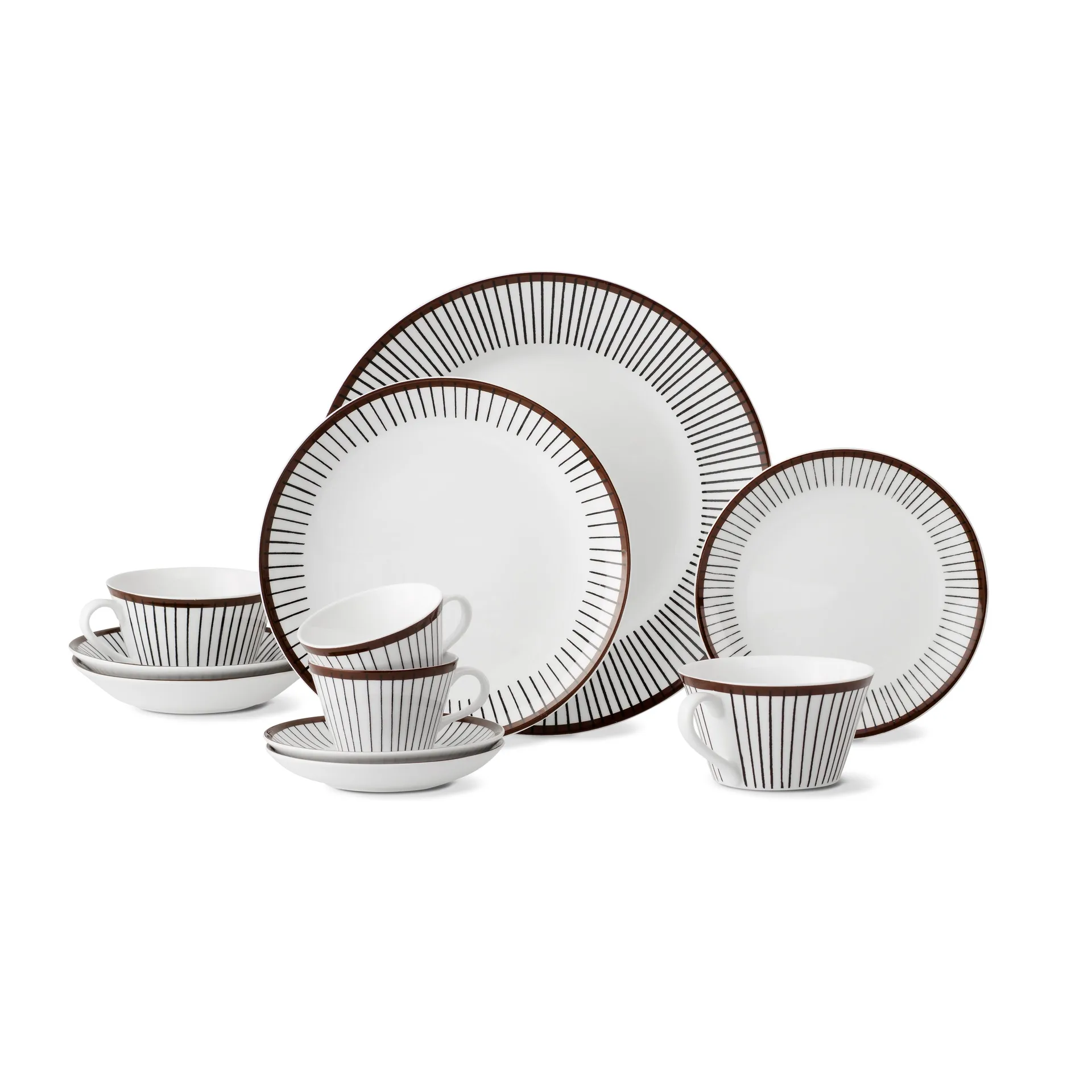 Ribb teekuppi ja aluslautanen, kuppi ja aluslautanen Gustavsbergs Porslinsfabrik