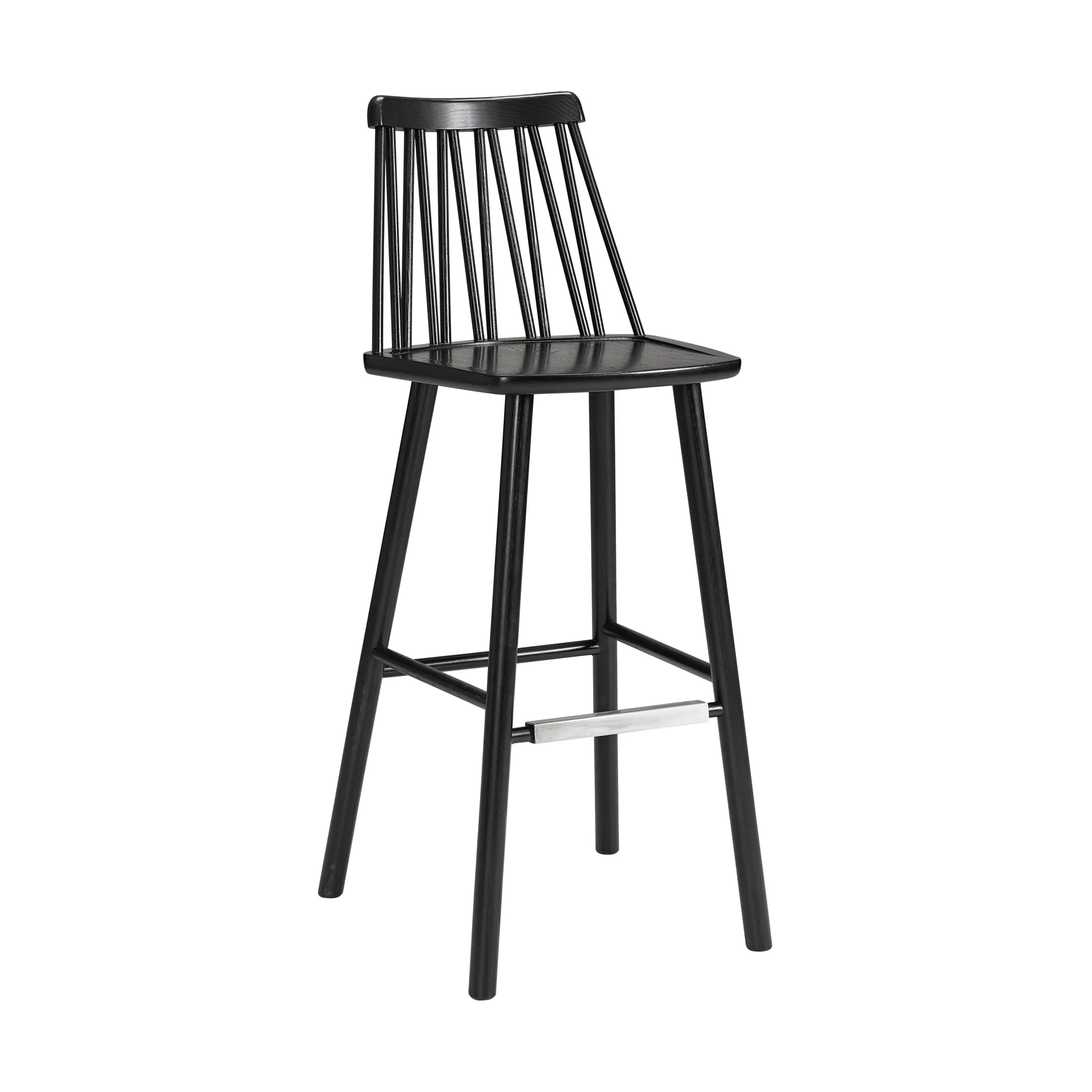 ZigZag baarituoli 78 cm, Musta petsi Hans K