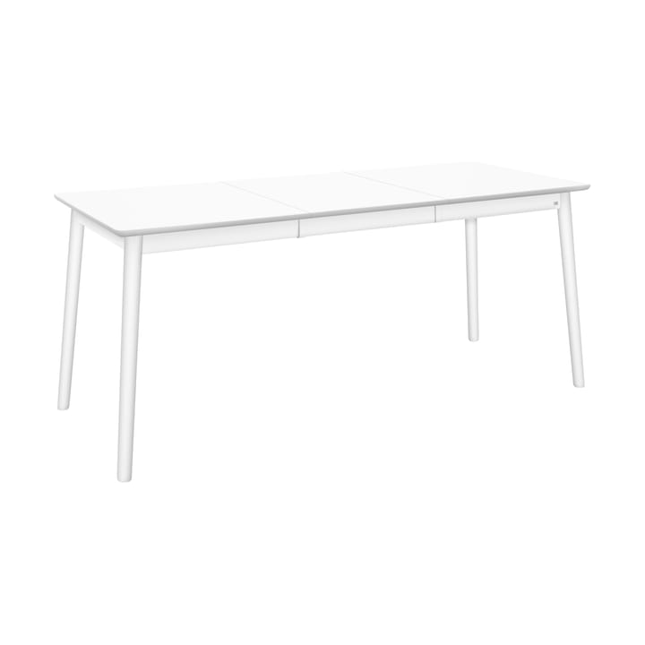 ZigZag pöytä 127 x 75 cm sis. jatkolevyn 53 cm - Valkoinen koivu - Hans K