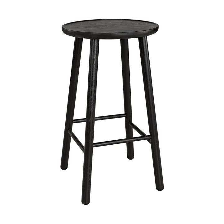 ZigZag pyöreä baarijakkara 63 cm - Musta petsi - Hans K