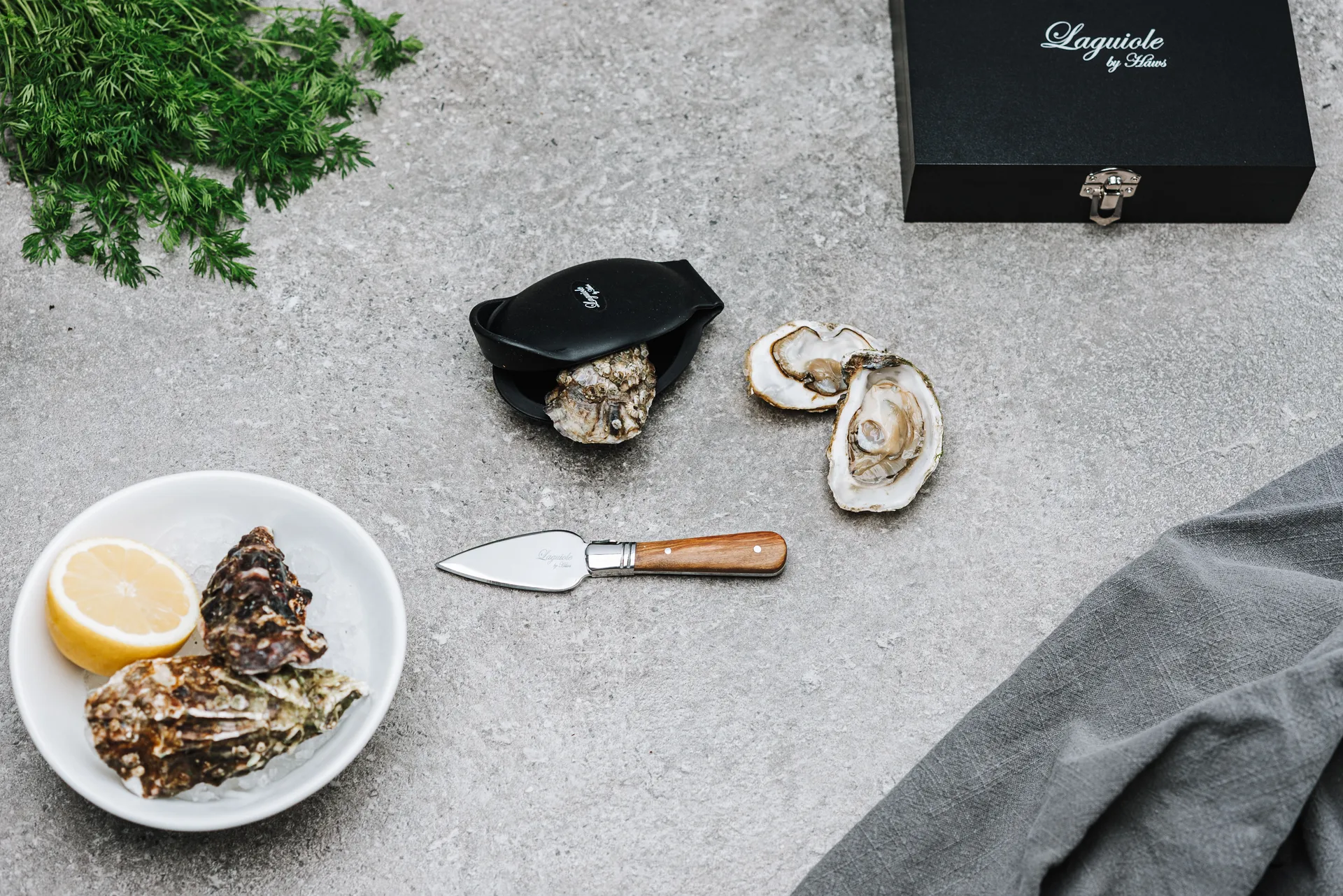 Laguiole by Hâws osterisarja 2 osaa, Olivipuu ruostumaton teräs Hâws