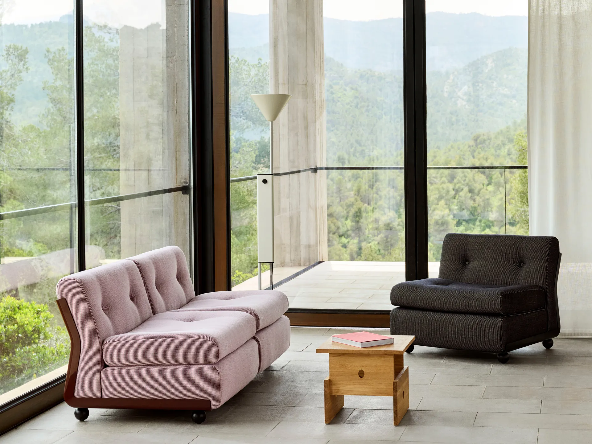 Amanta sohvemoduuli, Antrasiitti–turf blue red melange, 1-istuttava/nojatuoli HAY