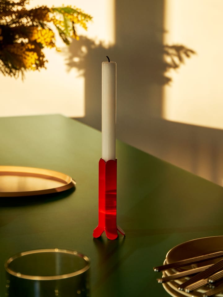 Arcs kynttilänjalka 13 cm - Red - HAY