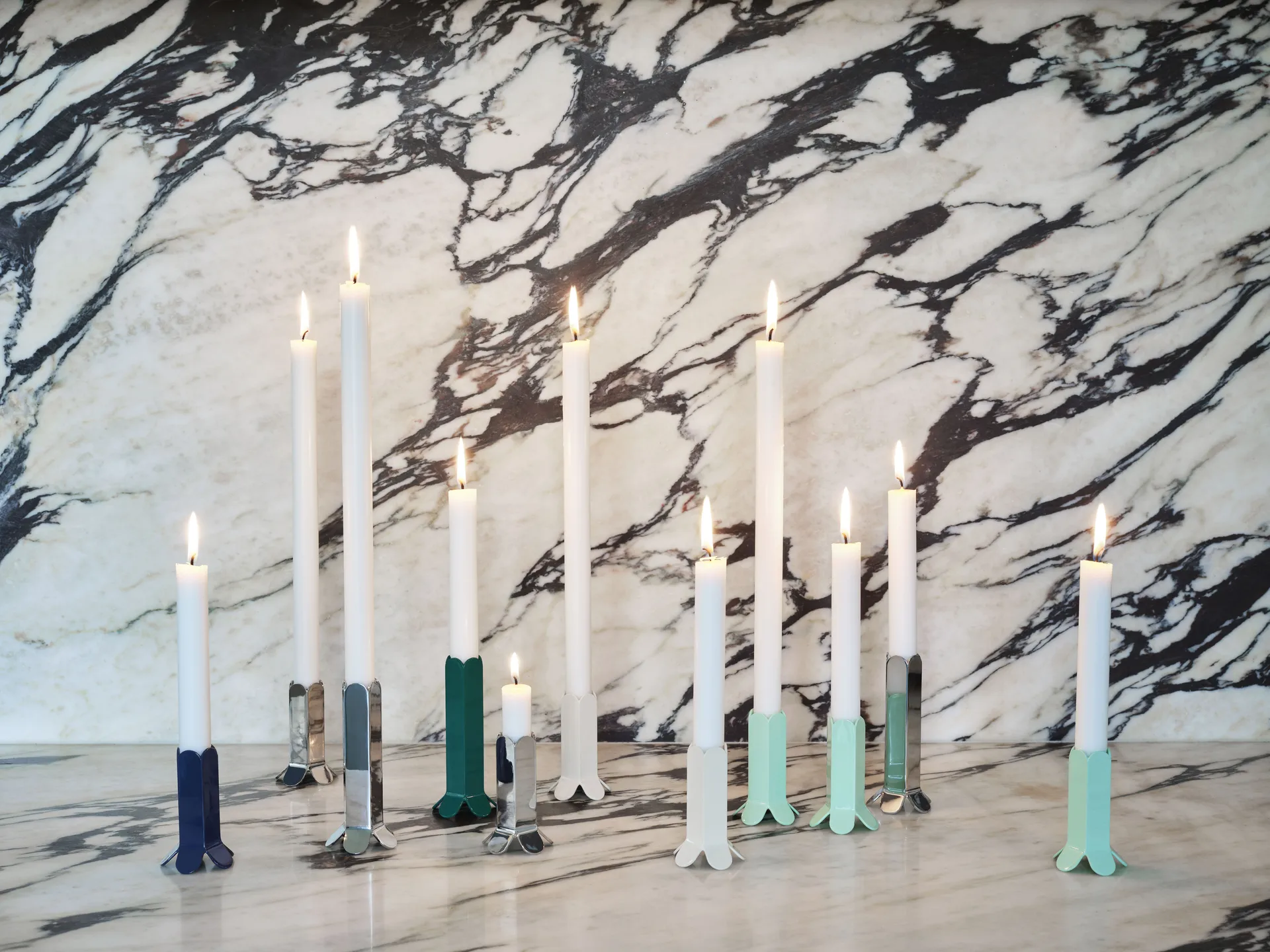 Arcs kynttilänjalka 9 cm, Mirror HAY