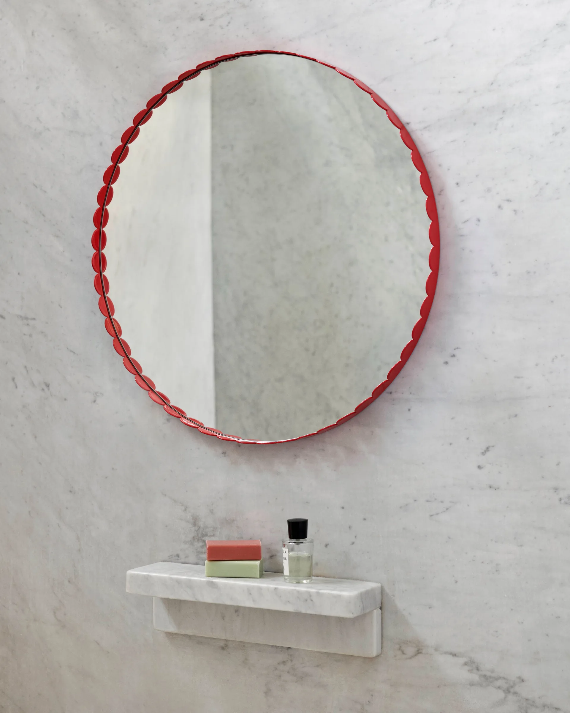 Arcs Mirror -peili Ø 60 cm, Red HAY