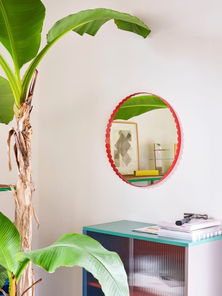 Arcs Mirror -peili Ø 60 cm, Red HAY