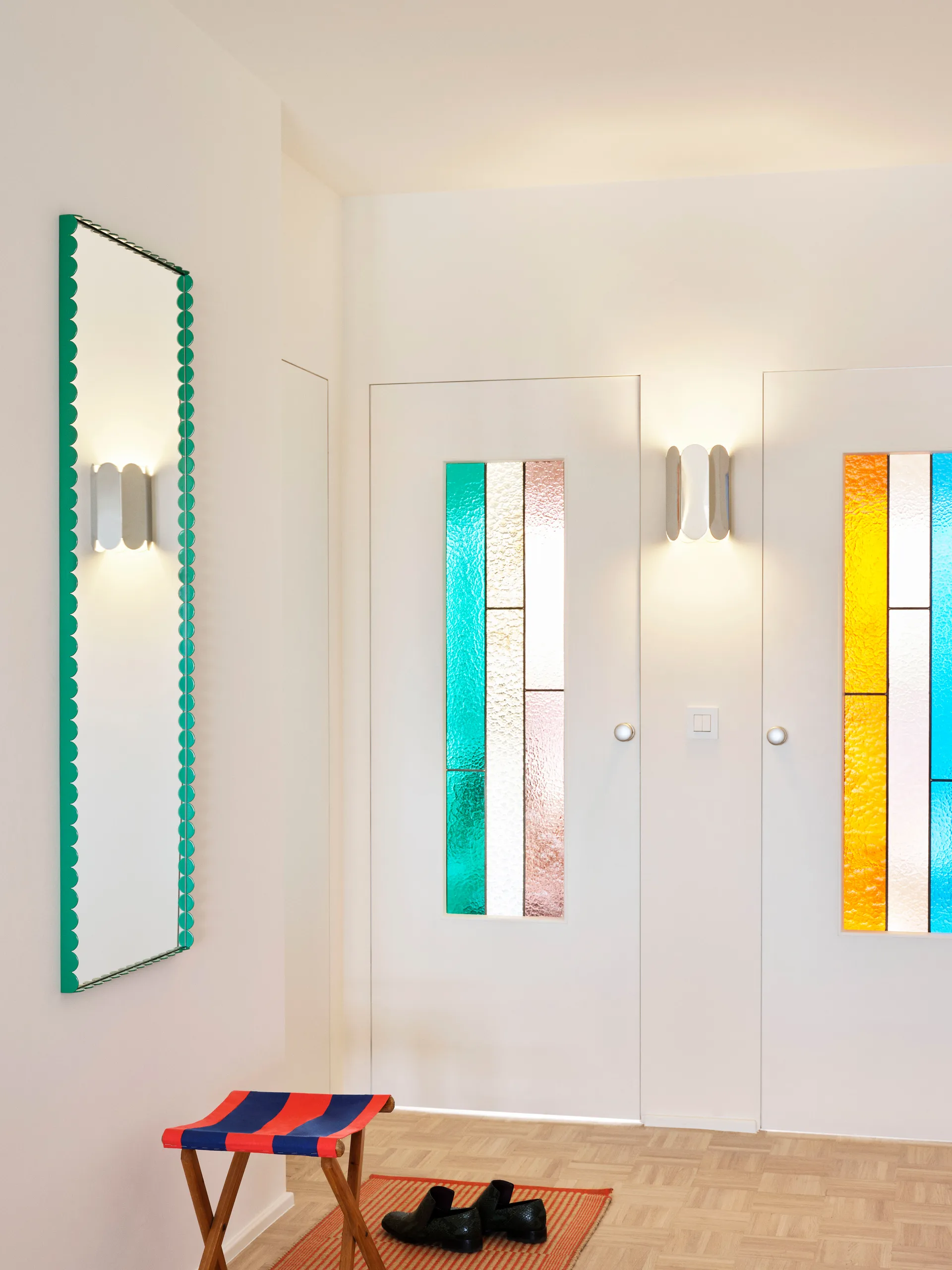 Arcs Mirror Rectangle M -peili 50 x 133,5 cm, Green HAY