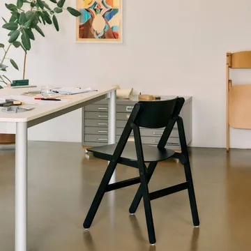Backflip Chair tuoli - Anthracite-lakattu pyökki - HAY