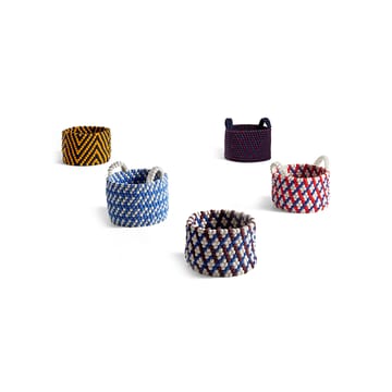 Bead kahvallinen kori - Blue dash, large - HAY
