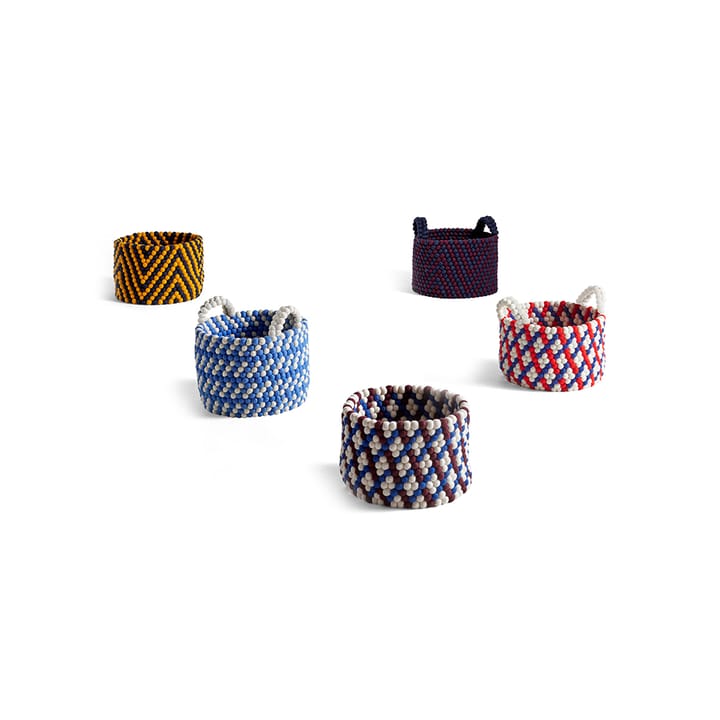 Bead kahvallinen kori, Blue dash, large HAY