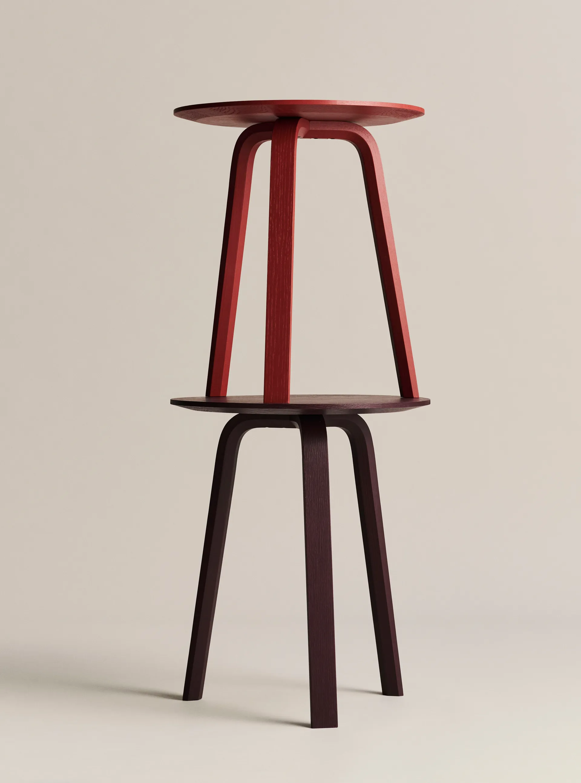 Bella sohvapöytä, Dark bordeaux, Ø45x49 cm HAY