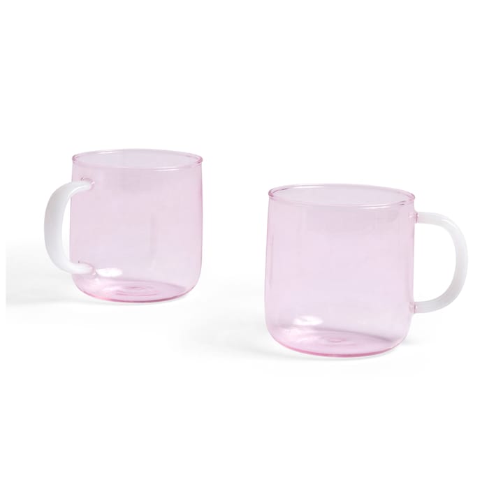 Borosilikaatti muki 2-pakkaus - Pink-white - HAY