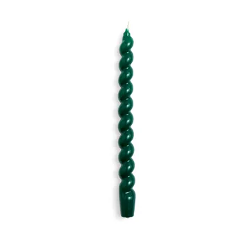 Candle Long Spiral -kynttilä - Green - HAY