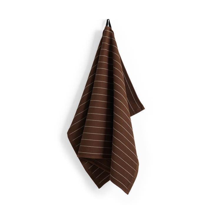 Canteen keittiöpyyhe 52 x 80 cm - Chocolate pinstripe - HAY