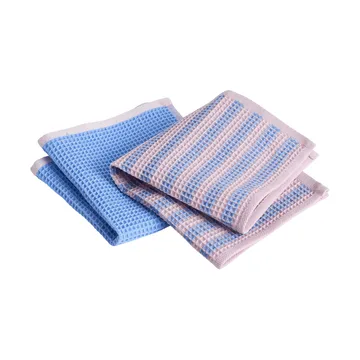 Canteen tiskirätti 31x31 cm 2-pack - Sky blue–pink mix - HAY