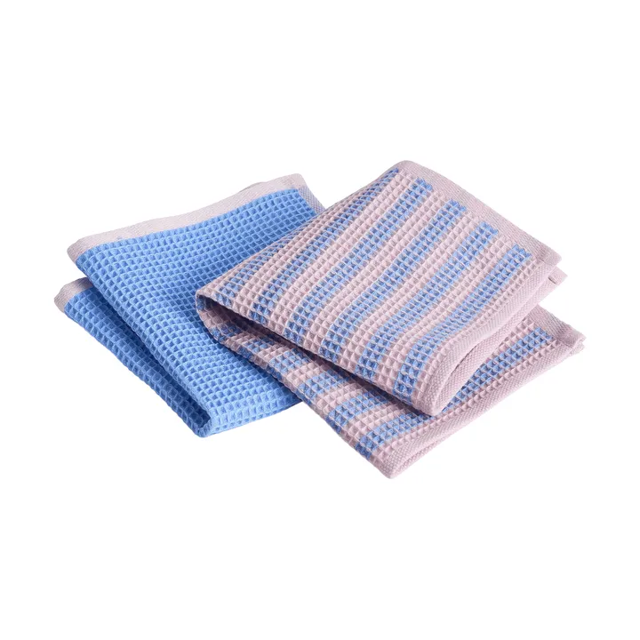 Canteen tiskirätti 31x31 cm 2-pack - Sky blue–pink mix - HAY