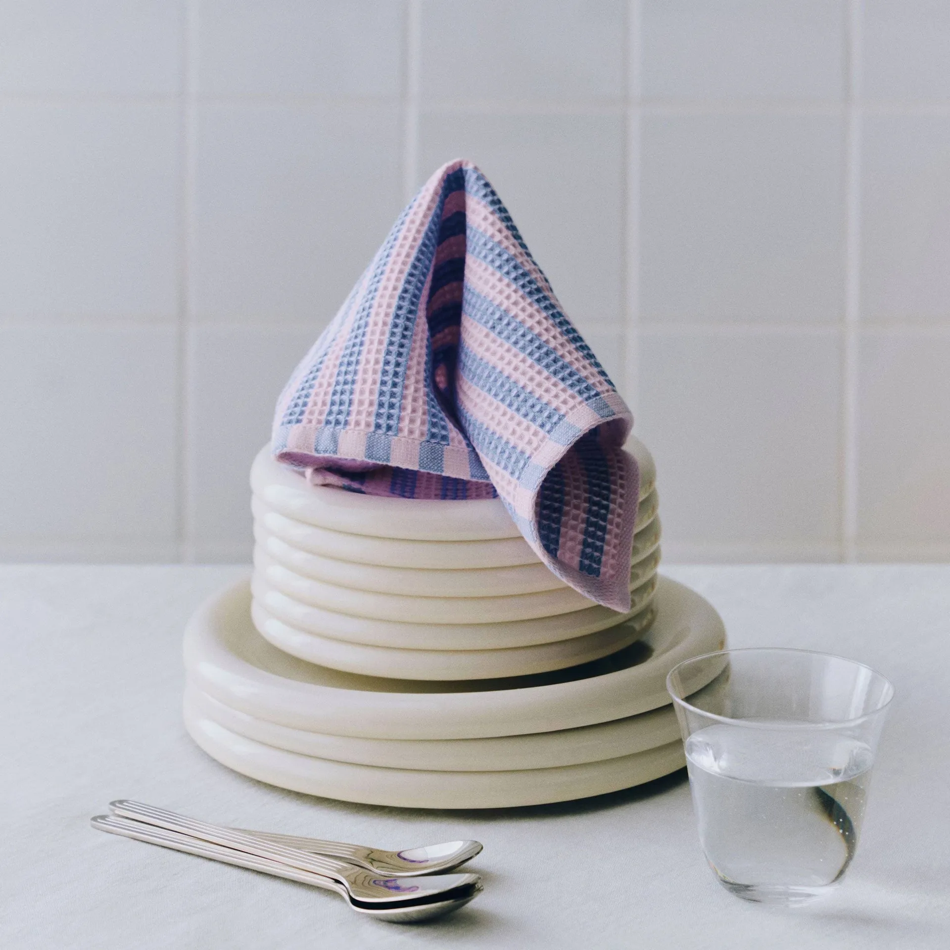 Canteen tiskirätti 31x31 cm 2-pack, Sky blue–pink mix HAY