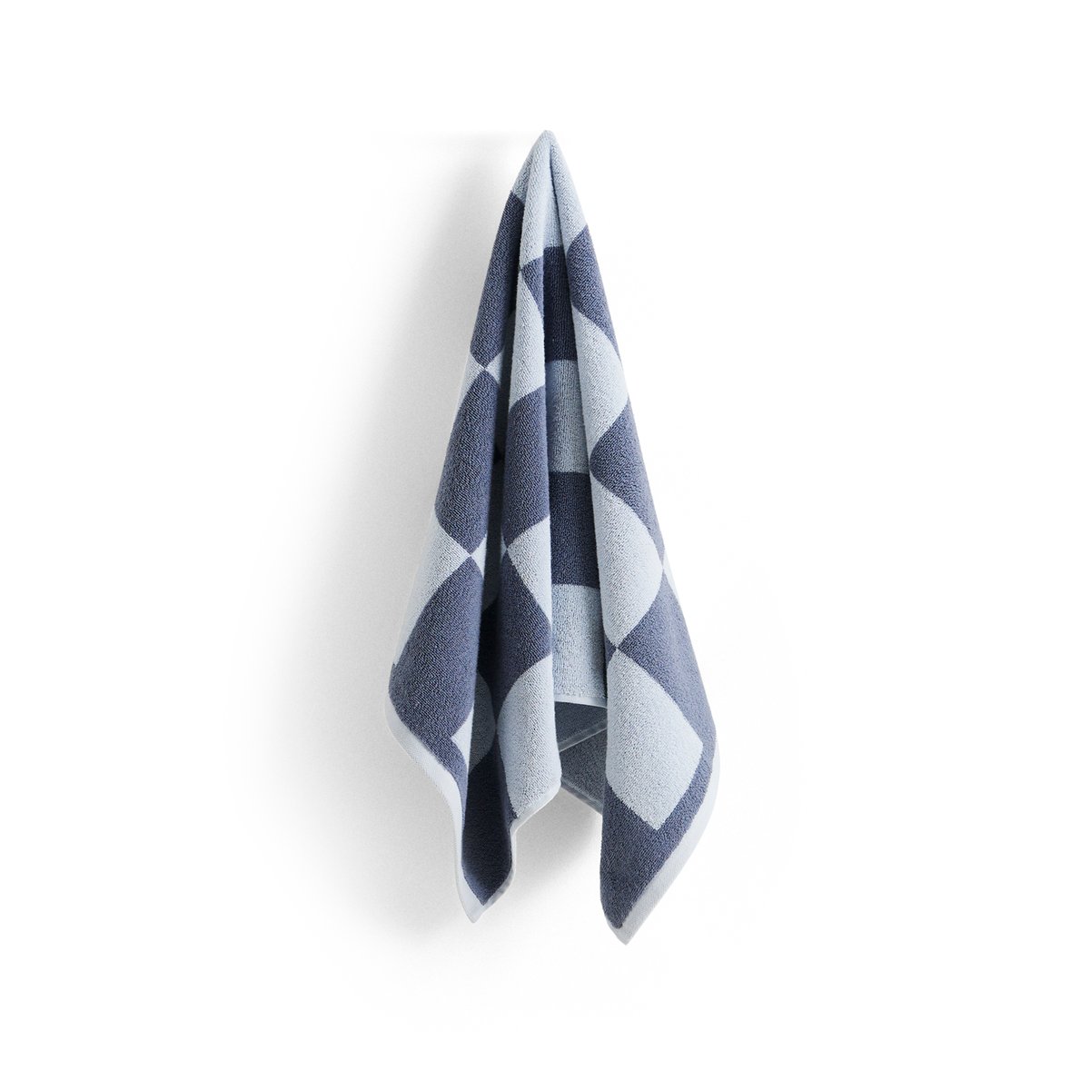 HAY Check käsipyyhe 50 x 90 cm Steel blue | Skandinaavinen Sisustus | Käsipyyhkeet | Sininen