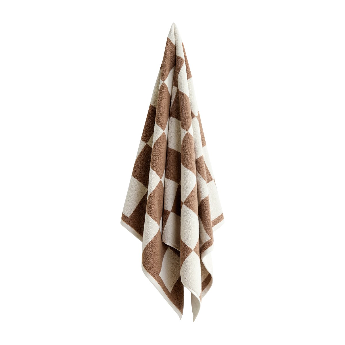 HAY Check kylpypyyhe 70x136 cm Cappuccino | Skandinaavinen Sisustus | Kylpypyyhkeet | Ruskea
